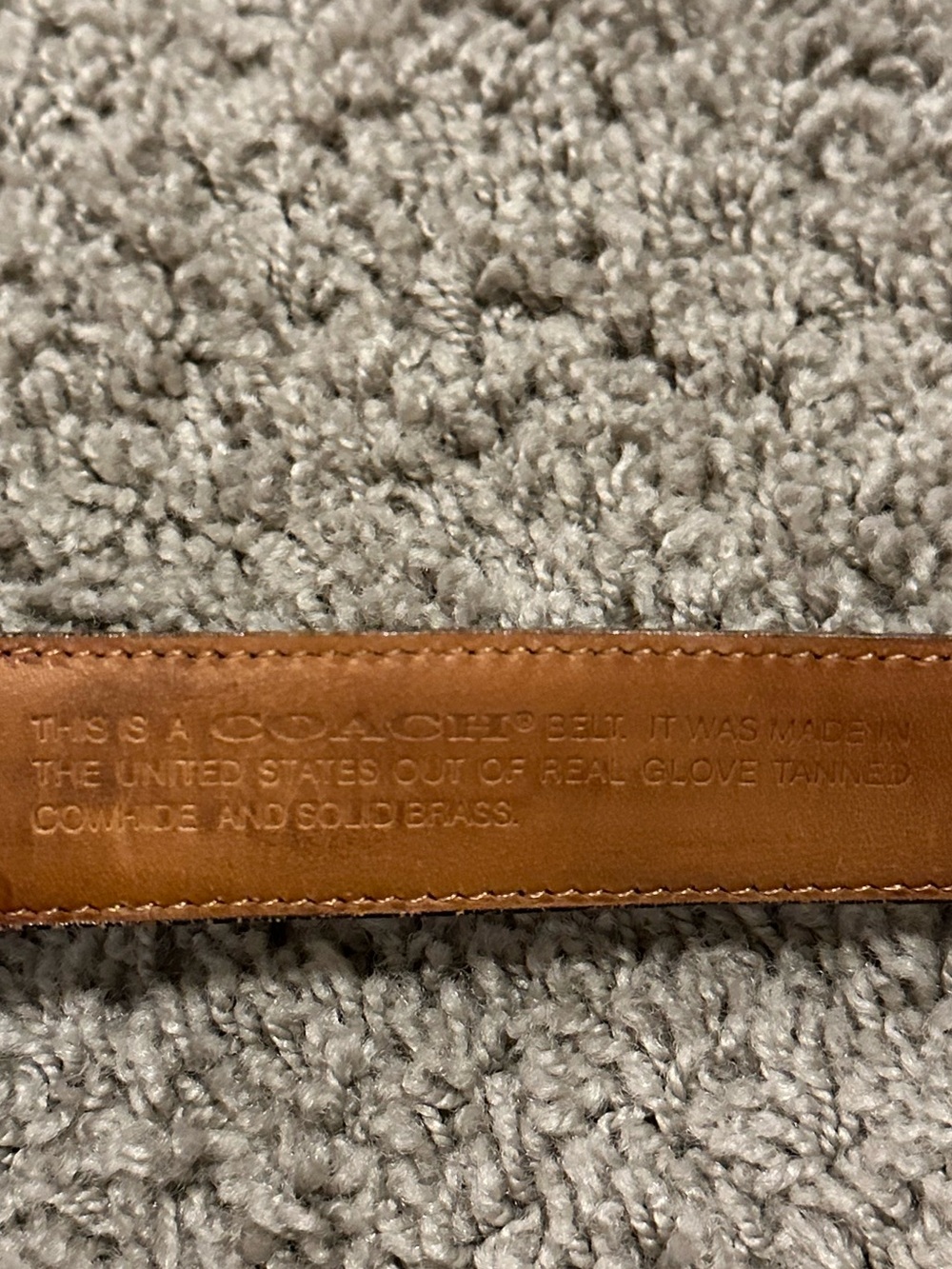 Coach Vintage Burnished Cowhide Black Leather Belt with Brass Buckle - Picture 6 of 8